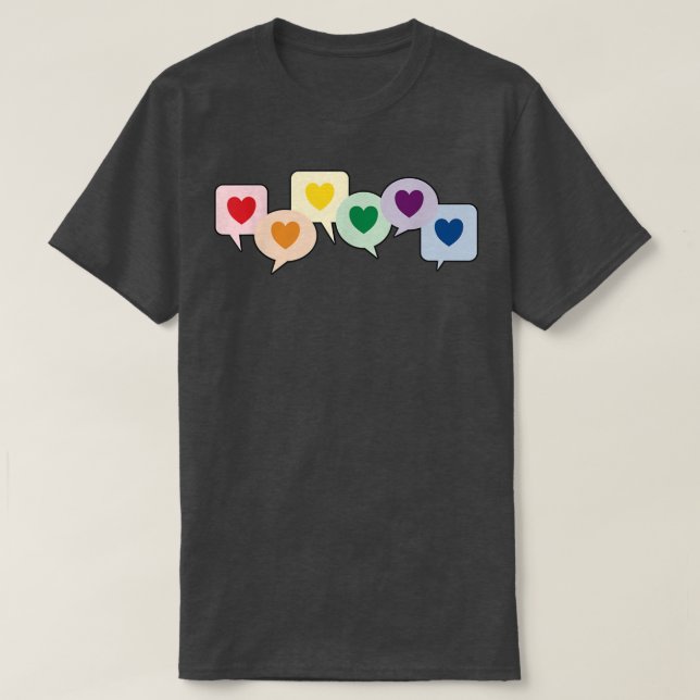 Lgbtq Month Pride Heart Bubbles från Kärlek  T Shirt (Design framsida)
