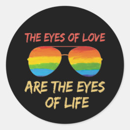 Lgbtq Movement Flagga Runt Klistermärke