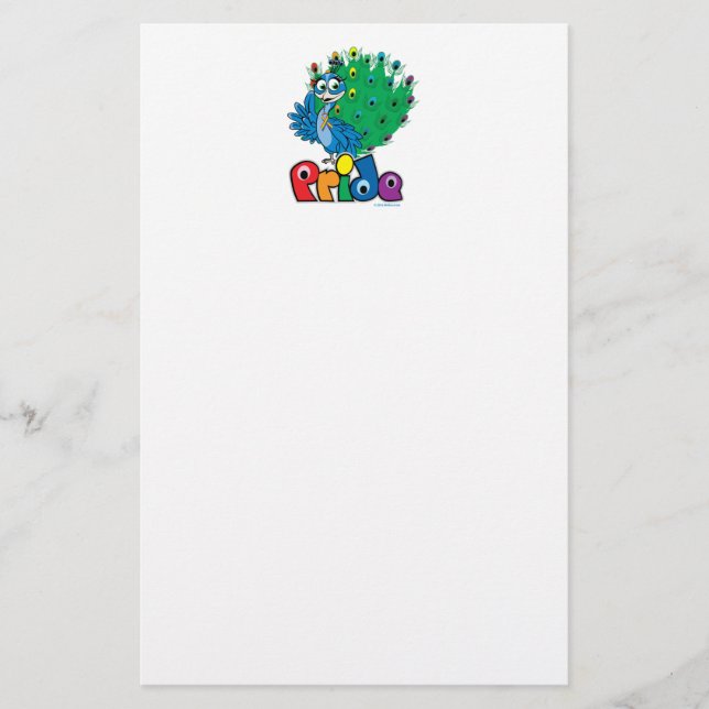 LGBTQ-påfågel Brevpapper (Framsida)