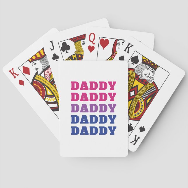 LGBTQ Pappa Bisexual Pride Pappa Fars dag Casinokort (Baksidan)