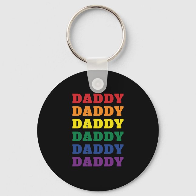 LGBTQ: Pappa Gay pride Pappa Fars dag Nyckelring (Framsida)