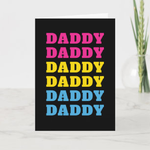LGBTQ: Pappa Pansexual Pride Pappa Fars dag Kort