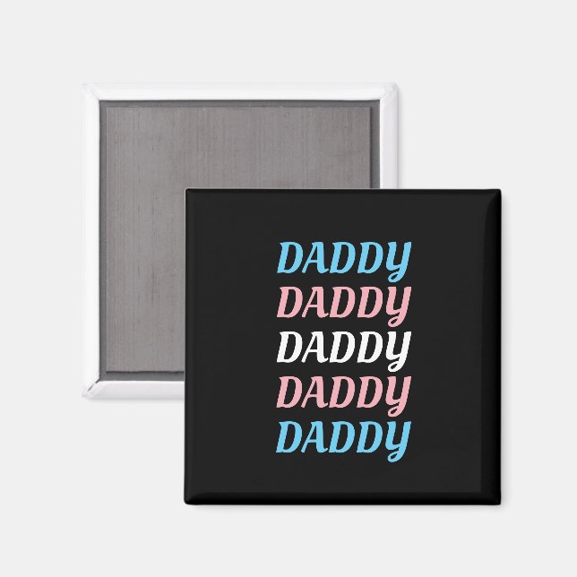 LGBTQ Pappa Transgender Pride Pappa Fars dag Magnet (Front/Back)