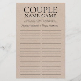 LGBTQ par Namn Game Rustic