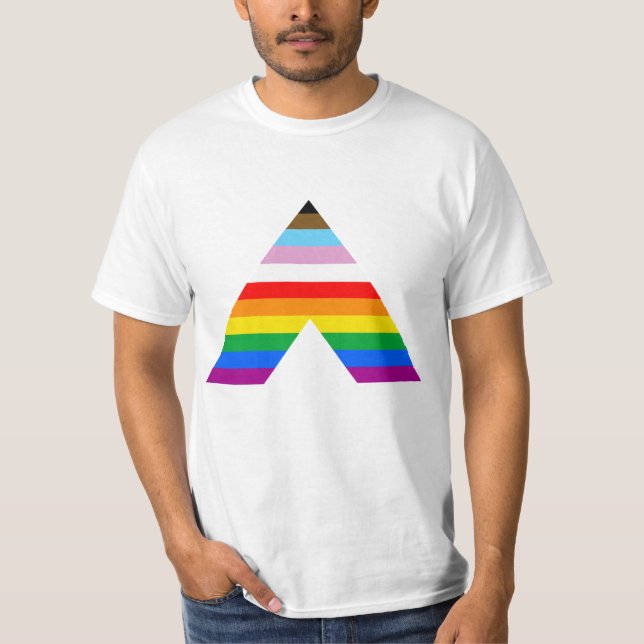 LGBTQ POC Ally Symbol T Shirt (Framsida)