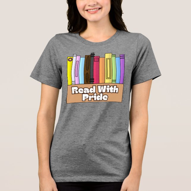 LGBTQ+ Pride Bokälskares t-shirt (Framsida)