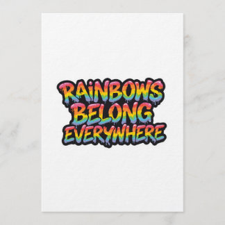 LGBTQ Pride Design – “Rainbows Belong Everywhere” Inbjudningar