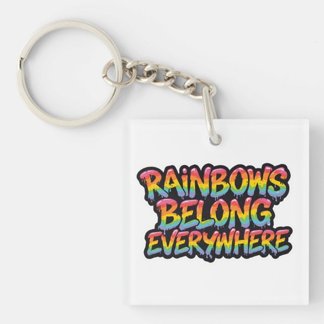 LGBTQ Pride-design – “Regnbågar hör hemma överallt (Framsidan)
