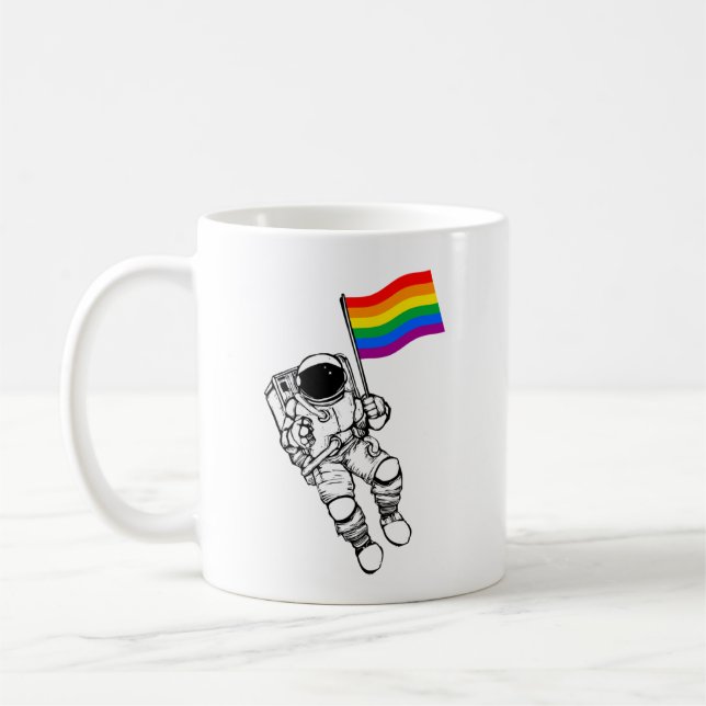 LGBTQ Pride Moonman Kaffemugg (Vänster)