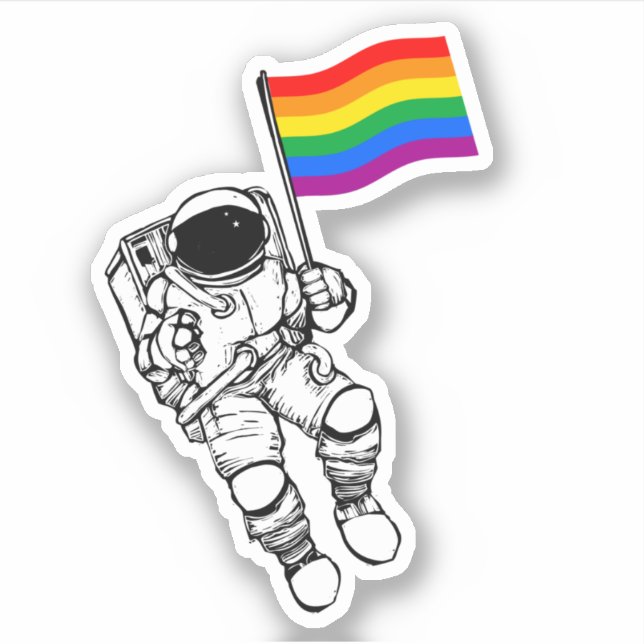 LGBTQ Pride Moonman Klistermärken (Framsida)
