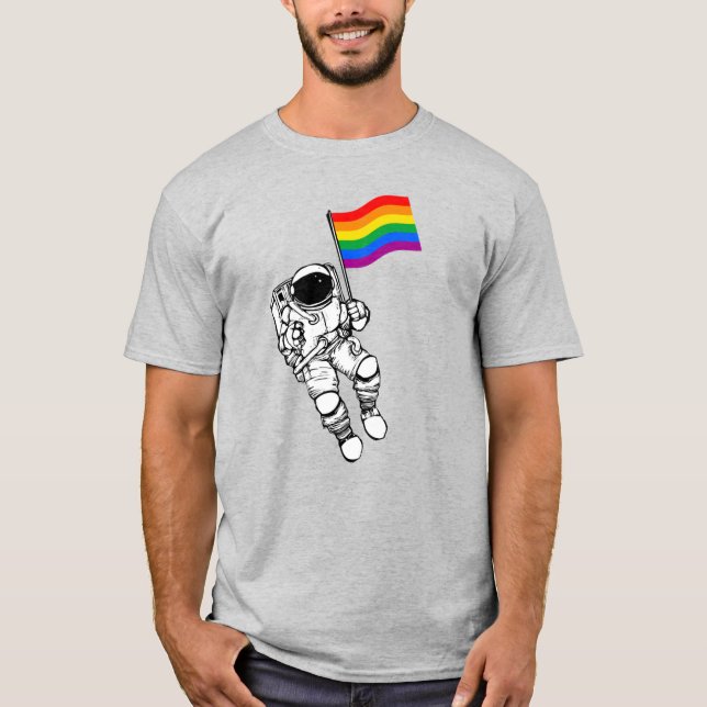 LGBTQ Pride Moonman T Shirt (Framsida)