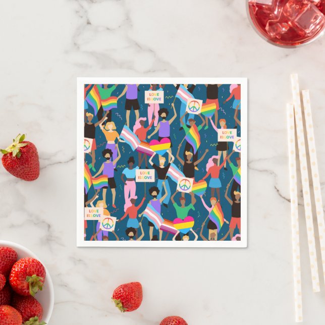 LGBTQ+-Pride Pappersservett (Insitu)