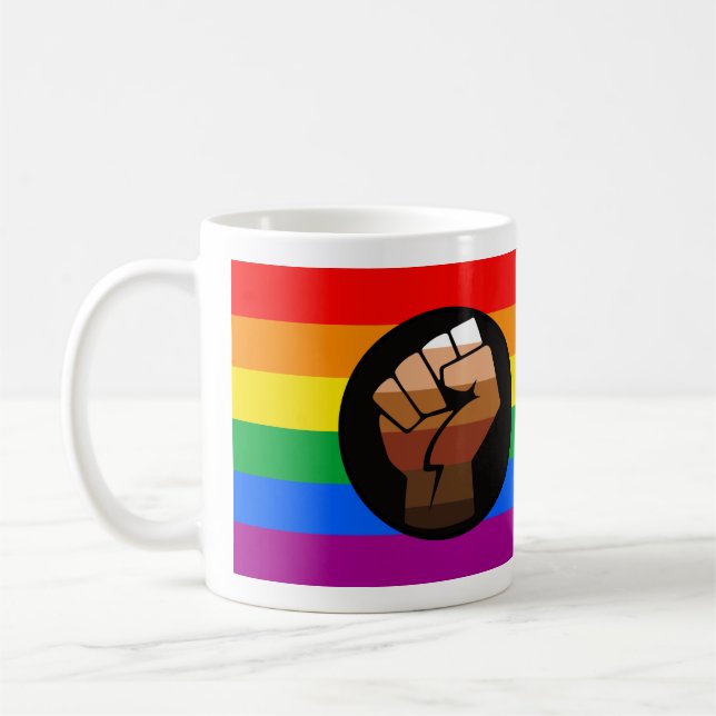 LGBTQ-PRIDE (POC-första Pridet) Kaffemugg (Vänster)