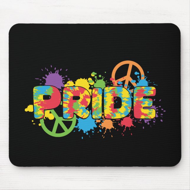 LGBTQ - Pride - Rainbow Färg Paint Stänk Musmatta (Framsidan)