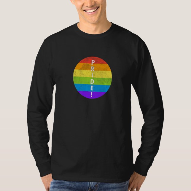 LGBTQ Pride Rainbow Flag Equality Gay Lesbian Tran T Shirt (Framsida)