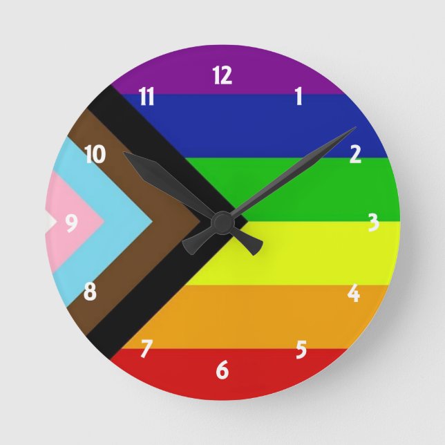 LGBTQ+-Pride Rund Klocka (Framsida)