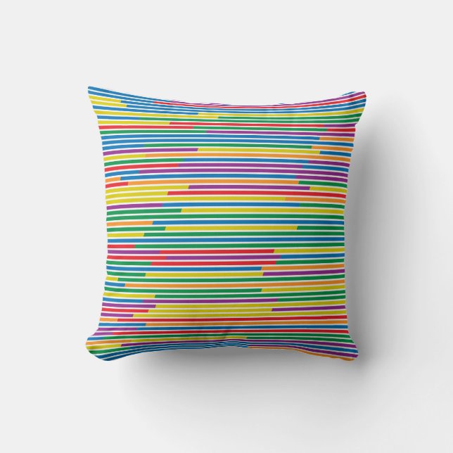 LGBTQ+ Pride stripe Dekorativ kudde (Framsida)