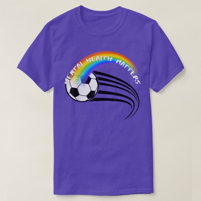 Lgbtq-Pridet Fotboll för psykisk hälsa3047 1381 T Shirt (Design framsida)