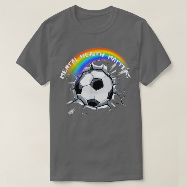 Lgbtq-Pridet Fotboll för psykisk hälsa3049 1383 T Shirt (Design framsida)