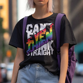 LGBTQ-pridet kan inte ens tänka rak T-Shirt