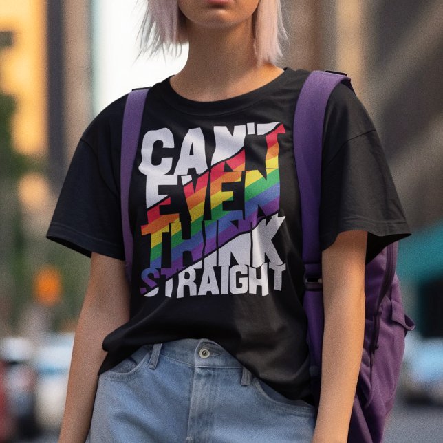 LGBTQ-pridet kan inte ens tänka rak T-Shirt (Skapare uppladdad)