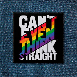 LGBTQ-pridet kan inte ens tänka raka regnbåge Knapp