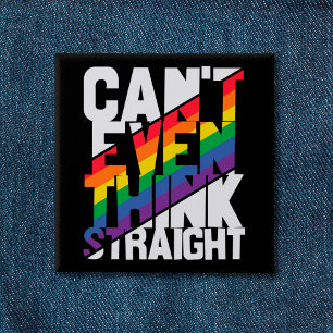 LGBTQ-pridet kan inte ens tänka raka regnbåge Knapp