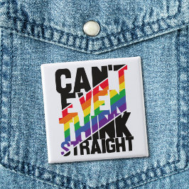 LGBTQ-pridet kan inte ens tänka raka regnbåge Knapp