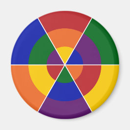 LGBTQ-Pridet Modern geometrisk regnbåge Magnet