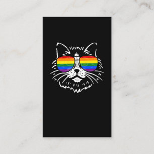 LGBTQ-Pridet Regnbågfärgade solglasögon Visitkort