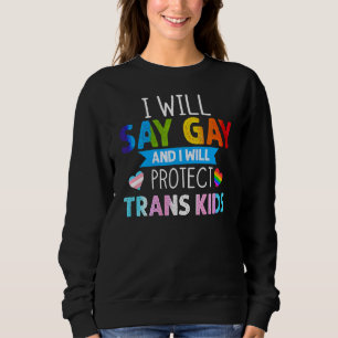 LGBtq-Pridet ska jag säga Gay och jag ska skydda T Shirt