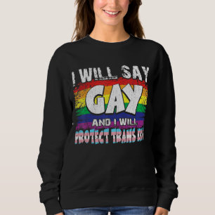 LGBtq-Pridet ska jag säga Gay och jag ska skydda T Shirt