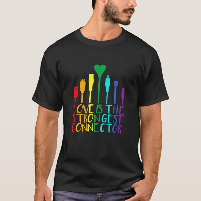 Lgbtq-Pridets kabelanslutning 1 T Shirt (Framsida)