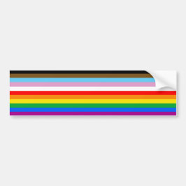 LGBTQ+ Progress Flag Streck Bildekal