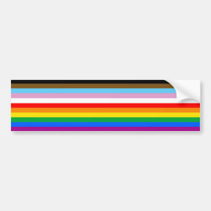 LGBTQ+ Progress Flag Streck Bildekal