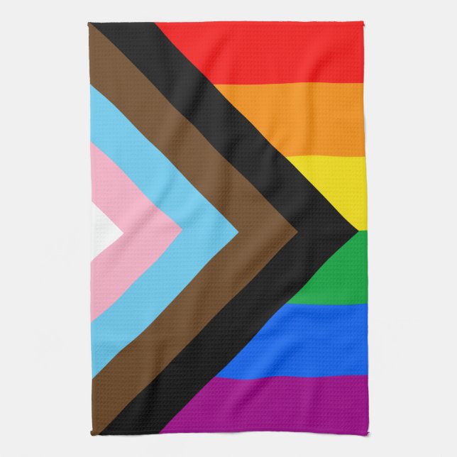 LGBTQ+ Progress Pride Kökshandduk (Vertikal)