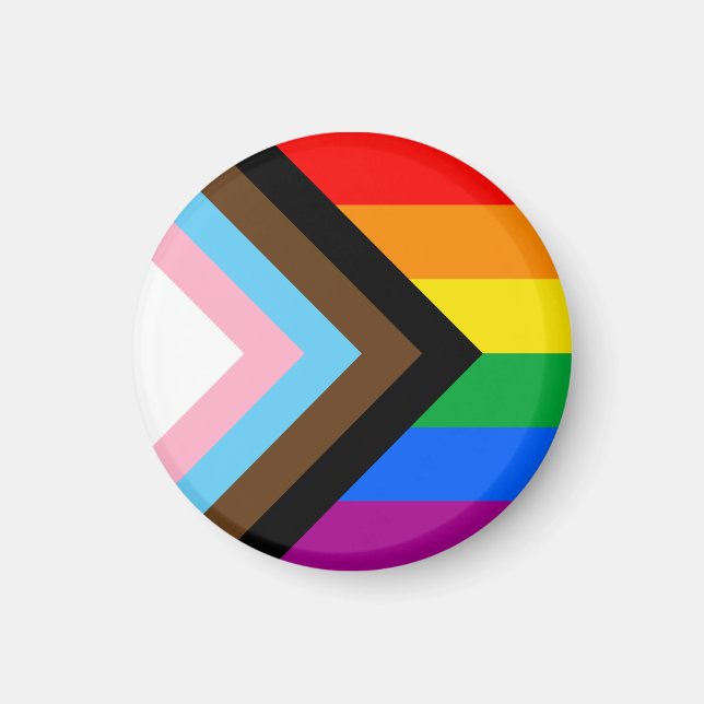 LGBTQ+ Progress Pride Magnet (Framsidan)