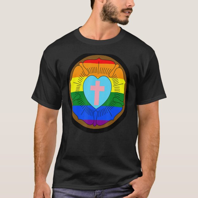 Lgbtq Progress-Pridet Lutheran Ro Gay Transgender T Shirt (Framsida)