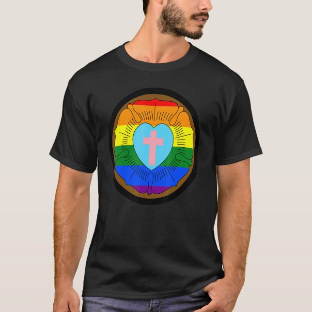 Lgbtq Progress-Pridet Lutheran Ro Gay Transgender T Shirt (Framsida)