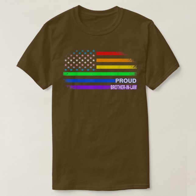 LGBTQ Proud Brother-in-law Gay pride LGBT Ally Rai T Shirt (Design framsida)
