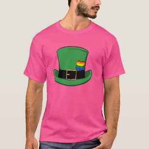 LGBTQ Proud Gay Lesbisk Flagga St. Patricks Day Le T Shirt