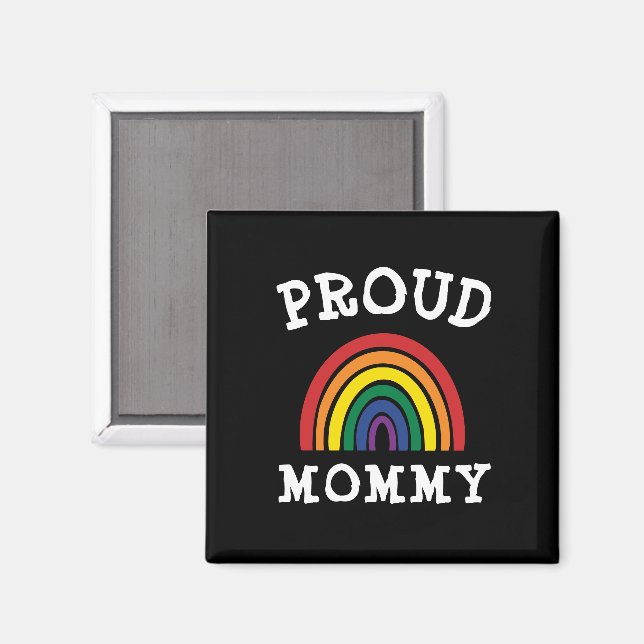 LGBTQ Proud Mamma Gay pride Rainbow Mors dag Magnet (Front/Back)
