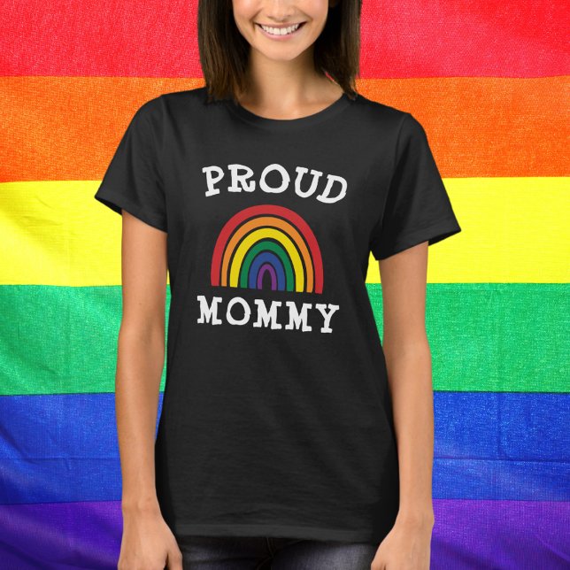 LGBTQ Proud Mamma Gay pride Rainbow Mors dag T Shirt (Skapare uppladdad)