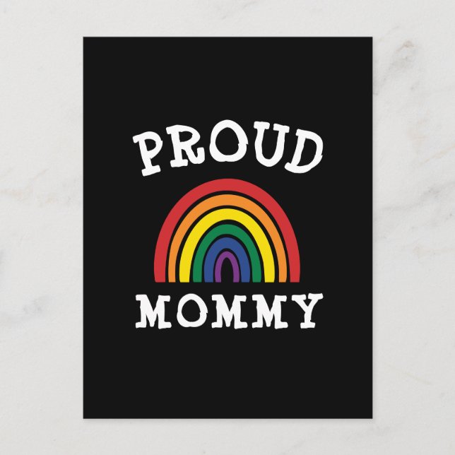 LGBTQ Proud Mamma Gay pride Rainbow Mors dag Vykort (Framsida)
