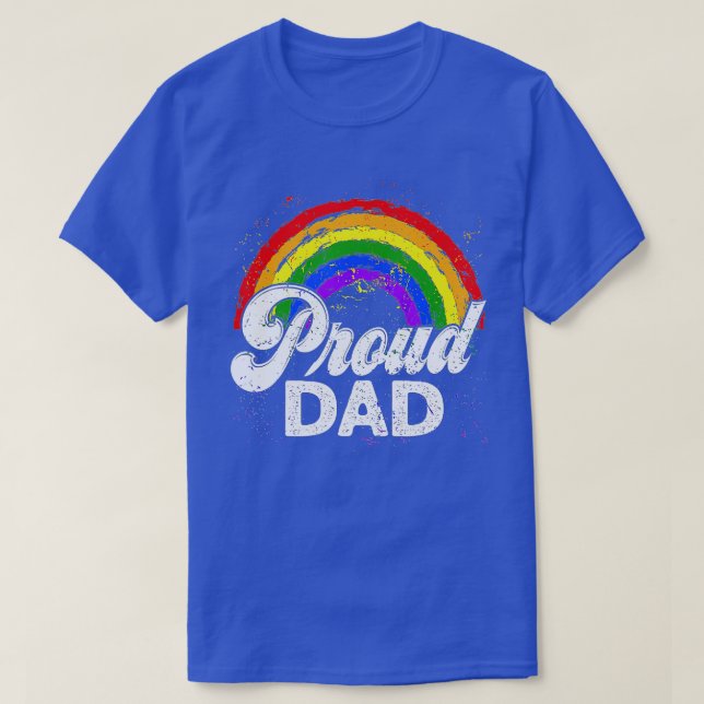 LGBTQ Proud Pappa Gay pride HBT Ally Rainbow Far T Shirt (Design framsida)