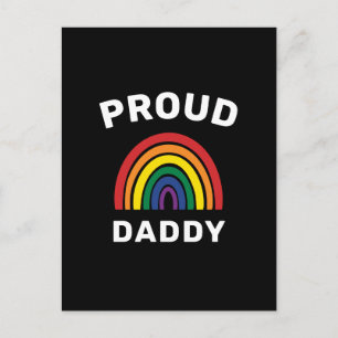 LGBTQ Proud pappa Gay pride Rainbow Fars dag Vykort
