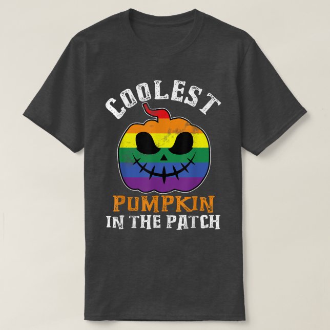 LGBTQ Pumpkin Coolest Pumpkin i Patch G T Shirt (Design framsida)
