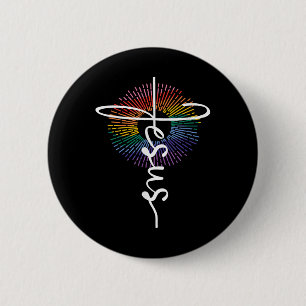 Lgbtq Queer Lesbisk Gay Pride Jesus Kristna Reli Knapp