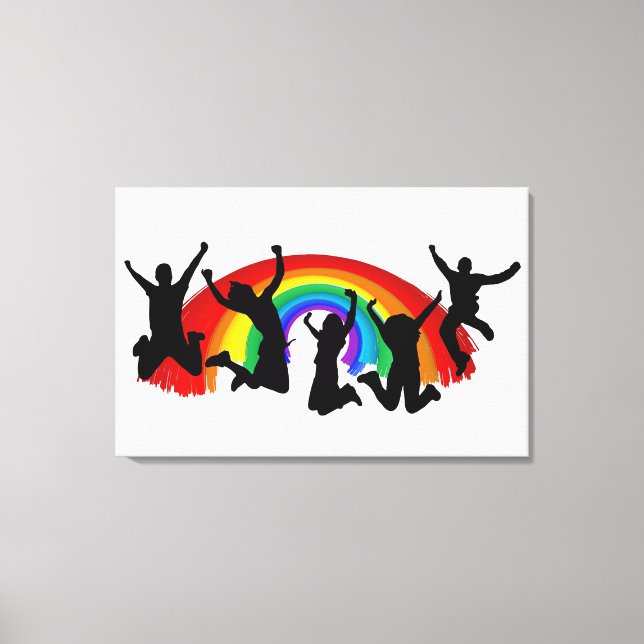 Lgbtq Rainbow Canvastryck (Framsida)
