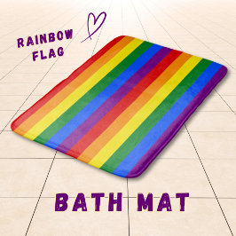 LGBTQ+ Rainbow Flag Stripes for Pride Month -  Badrumsmatta